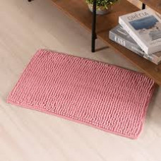 Tapete Pipoca 38cm x 58cm Macio e Antiderrapante Rosa - Bene Casa
